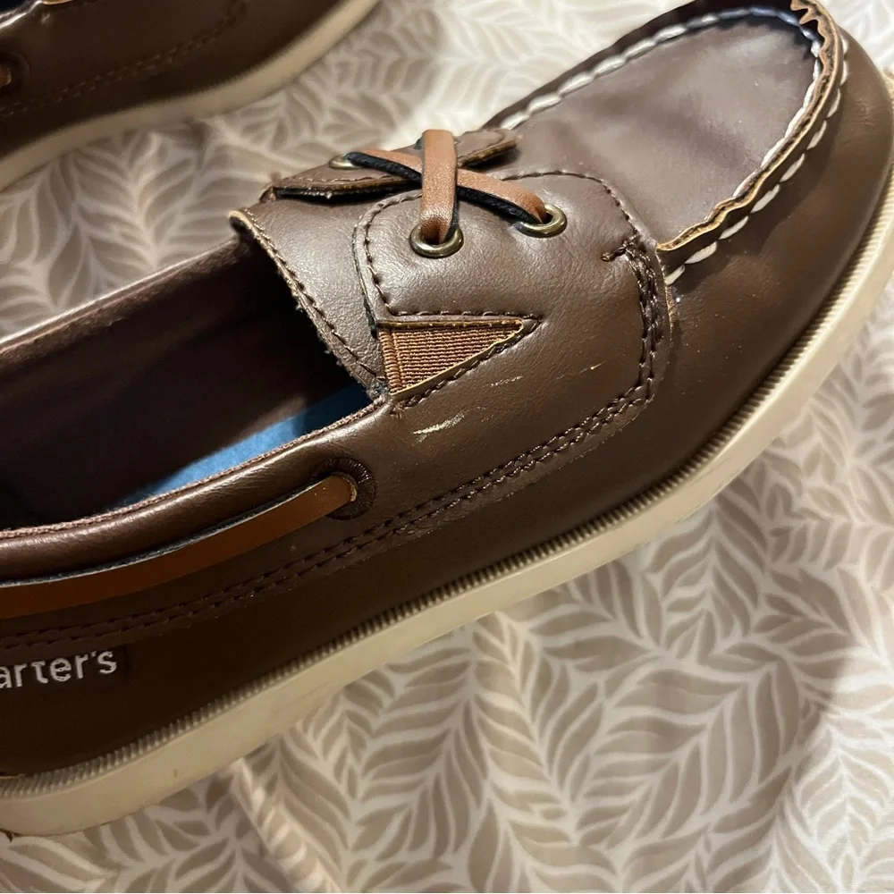 Carter's Little Boys Size 13 Brown Slip-on Boat Shoes